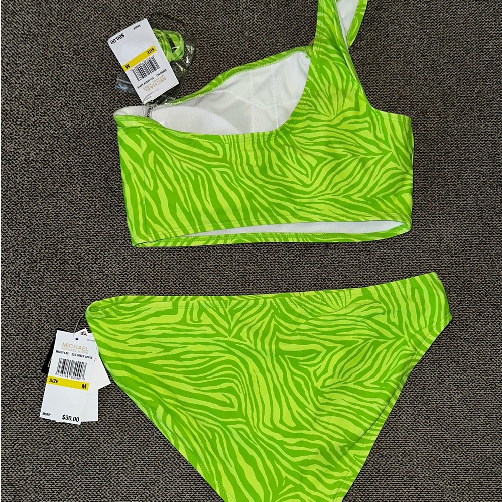 Michael KorsGreen Zebra Print Bikini Set - Picture 2 of 10